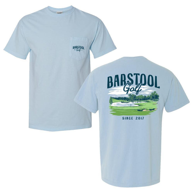 Barstool Golf Course Pocket Tee-T-Shirts-Fore Play-Light Blue-S-Barstool Sports