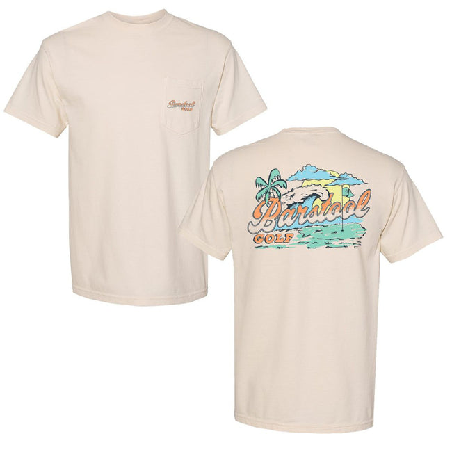 Barstool Golf Beach Pocket Tee-T-Shirts-Fore Play-Ivory-S-Barstool Sports