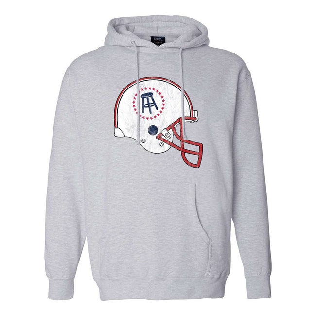 Barstool Helmet Hoodie-Hoodies & Sweatshirts-Barstool Sports-Grey-S-Barstool Sports