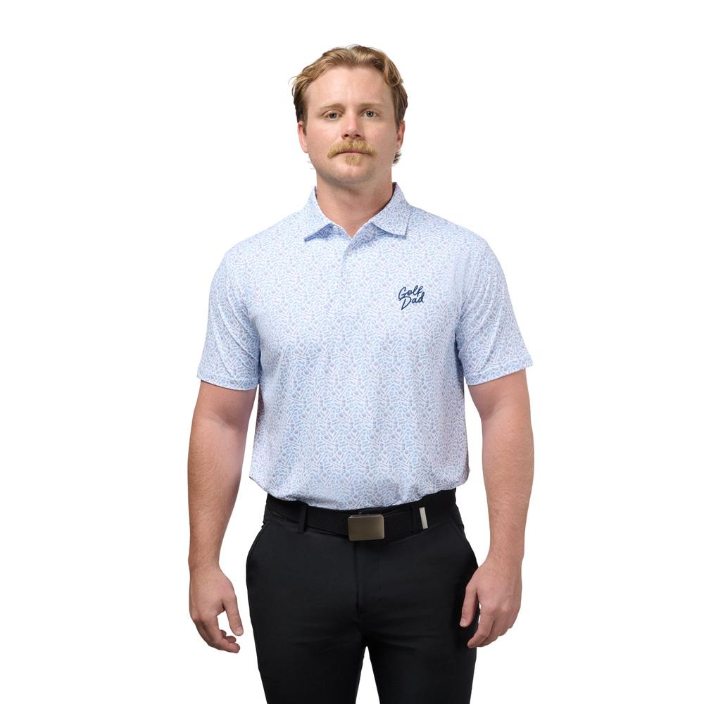 Golf Dad Printed Performance Polo-Polos-Fore Play-Barstool Sports