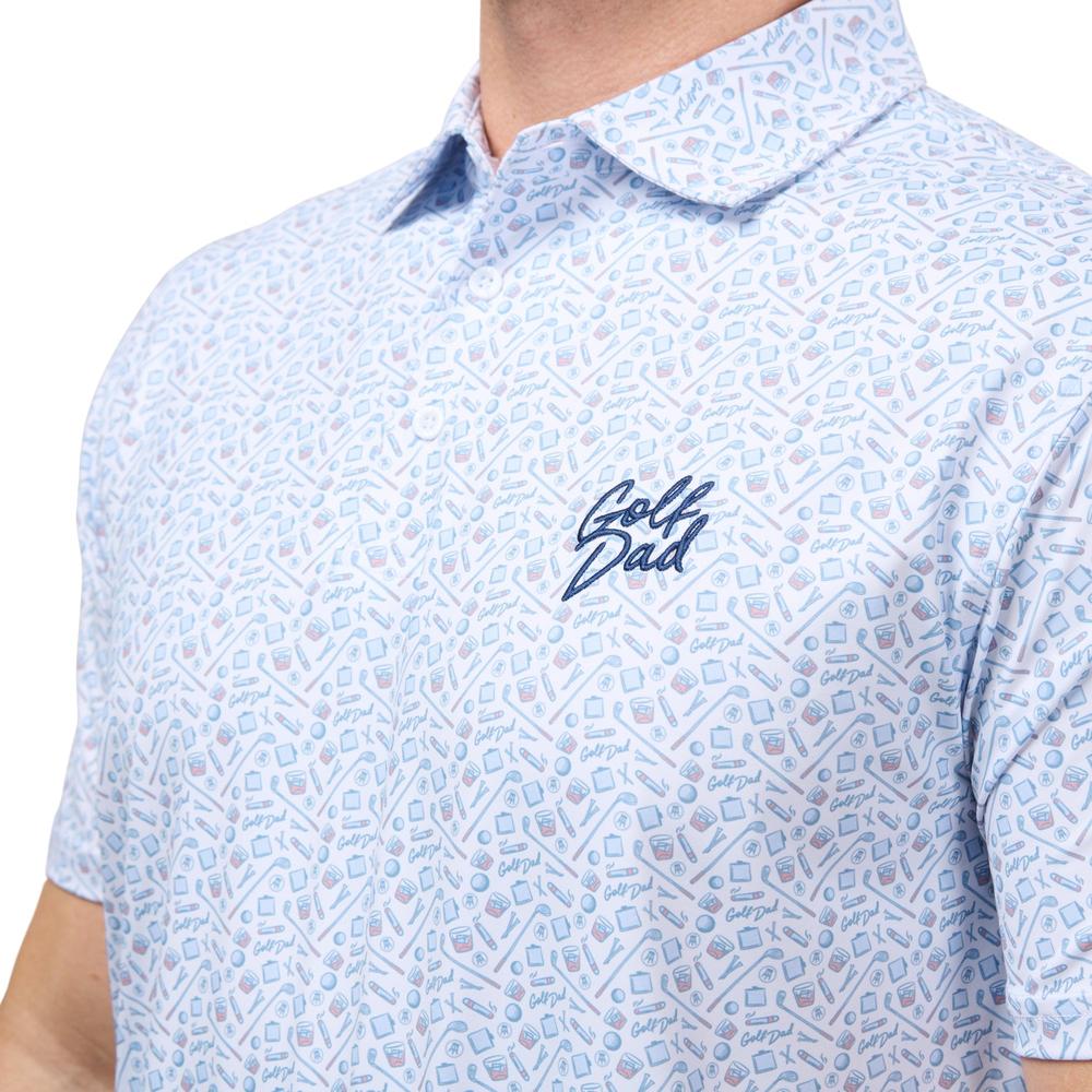 Golf Dad Printed Performance Polo-Polos-Fore Play-Barstool Sports