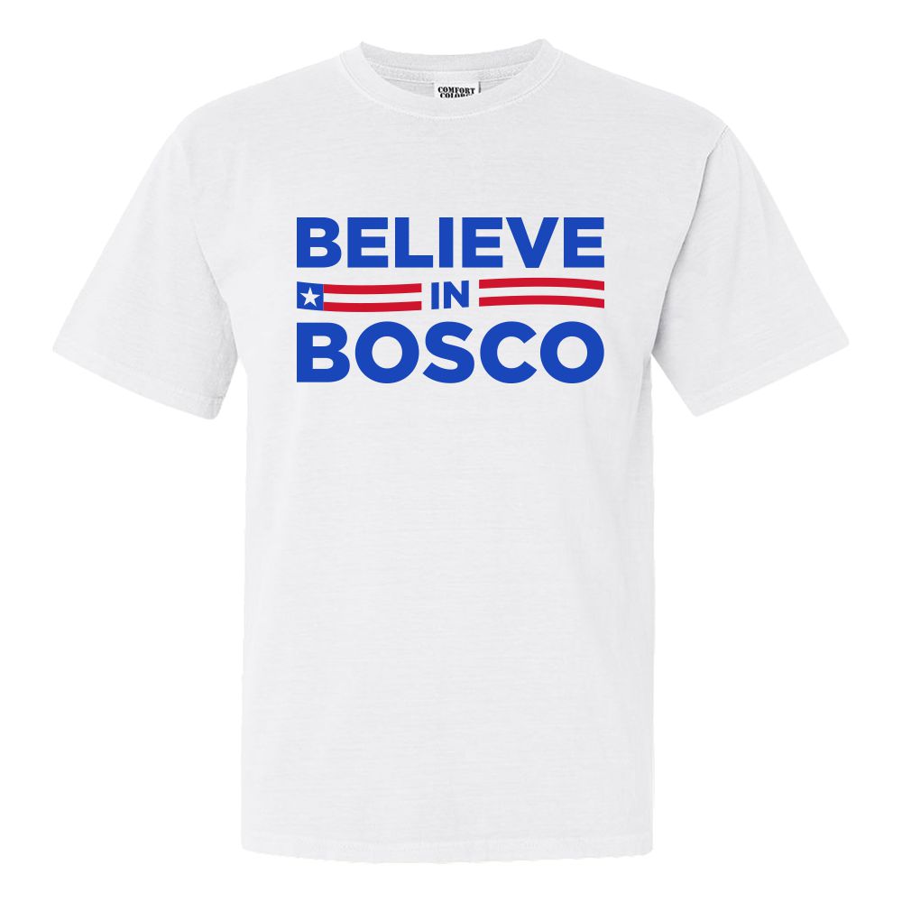 Believe in Bosco Tee-T-Shirts-Barstool Sports-White-S-Barstool Sports