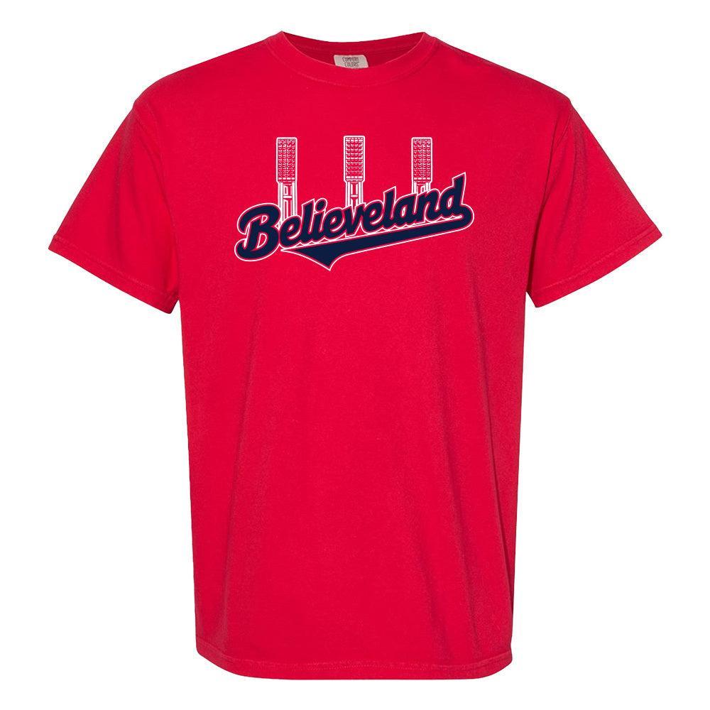 Believeland Tee-T-Shirts-Barstool Sports-Red-S-Barstool Sports