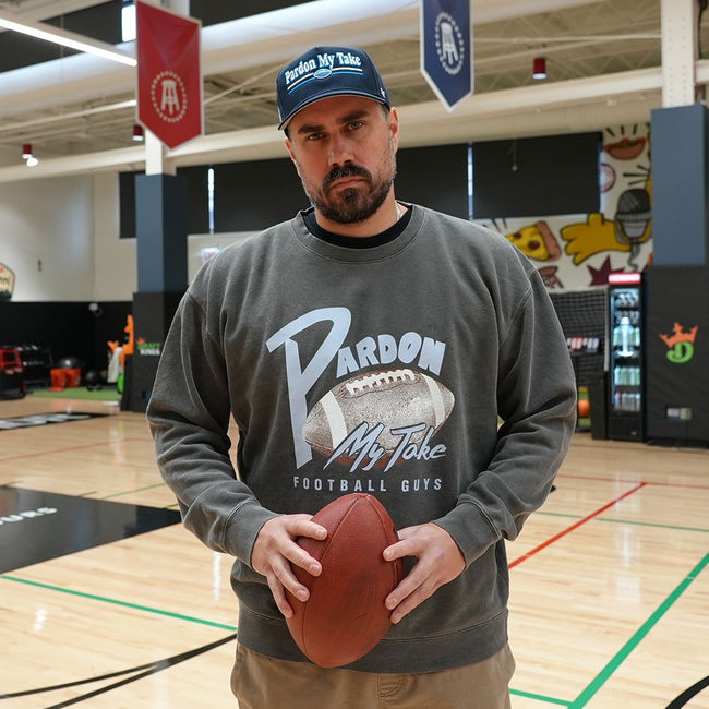 Pardon My Take Football Crewneck-Crewnecks-Pardon My Take-Barstool Sports