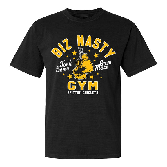 Biz Nasty Gym Tee-T-Shirts-Spittin Chiclets-Black-S-Barstool Sports