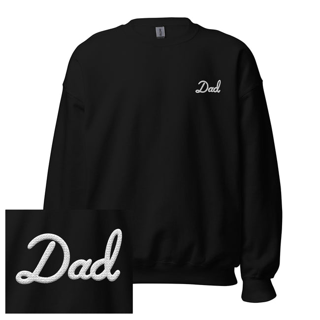 Dad Embroidered Crewneck-Crewnecks-Bussin With The Boys-Black-S-Barstool Sports