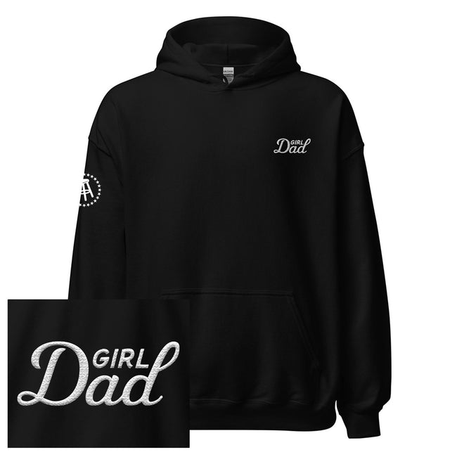 Girl Dad Embroidered Hoodie-Hoodies & Sweatshirts-Bussin With The Boys-Black-S-Barstool Sports