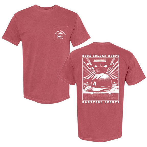 Blue Collar Hoops Pocket Tee-T-Shirts-Barstool U-Red-S-Barstool Sports