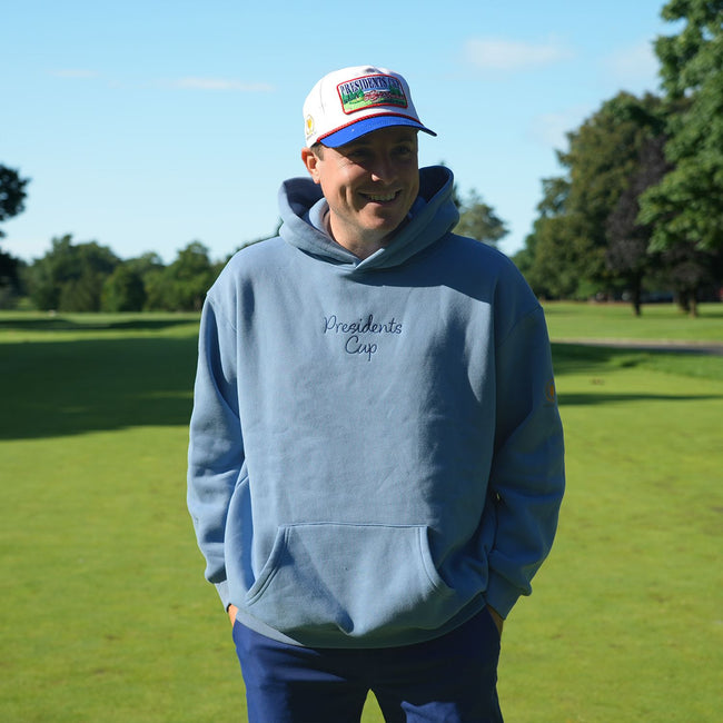 Barstool Golf x Presidents Cup Oversized Hoodie (Blue)-Hoodies & Sweatshirts-Fore Play-Barstool Sports