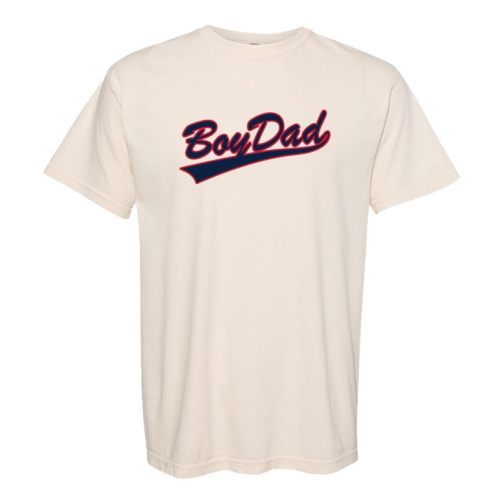 Boy Dad Varsity Tee-T-Shirts-Son of a Boy Dad-Ivory-S-Barstool Sports
