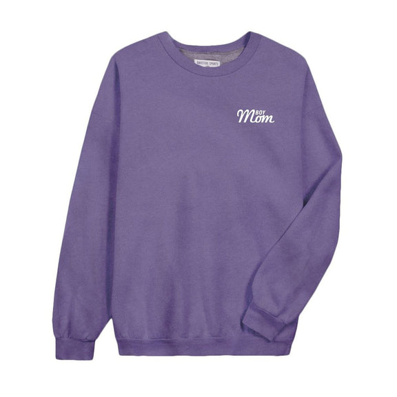 Boy Mom Premium Crewneck-Crewnecks-Bussin With The Boys-Purple-XS-Barstool Sports