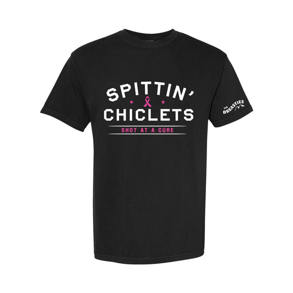 Spittin Chiclets x Breasties Collegiate Tee-T-Shirts-Spittin Chiclets-Barstool Sports