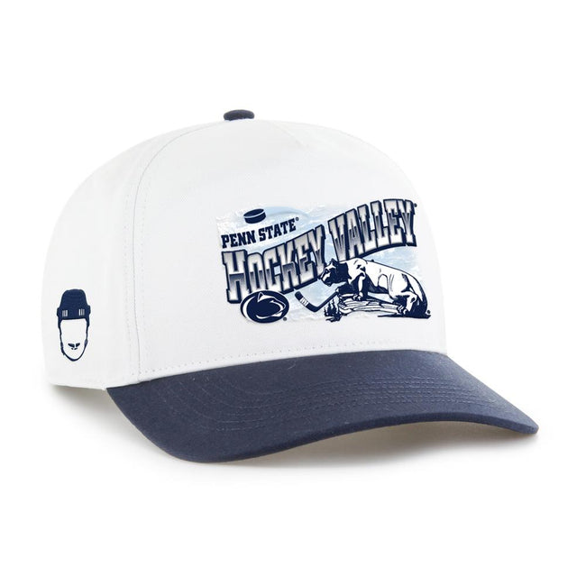 Penn State Hockey x Spittin Chiclets Hockey Valley '47 HITCH Snapback-Hats-Spittin Chiclets-White-One Size-Barstool Sports