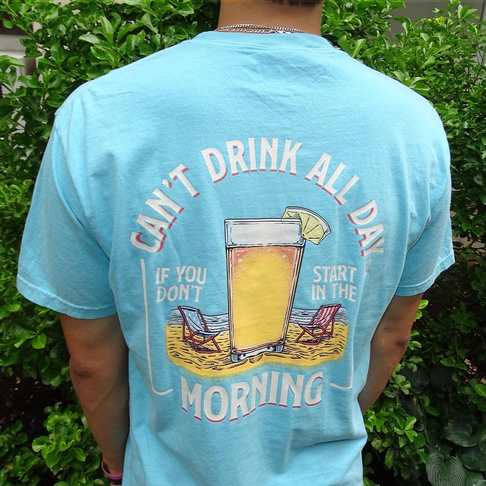 Can't Drink All Day Summer Pocket Tee-T-Shirts-Barstool Sports-Barstool Sports