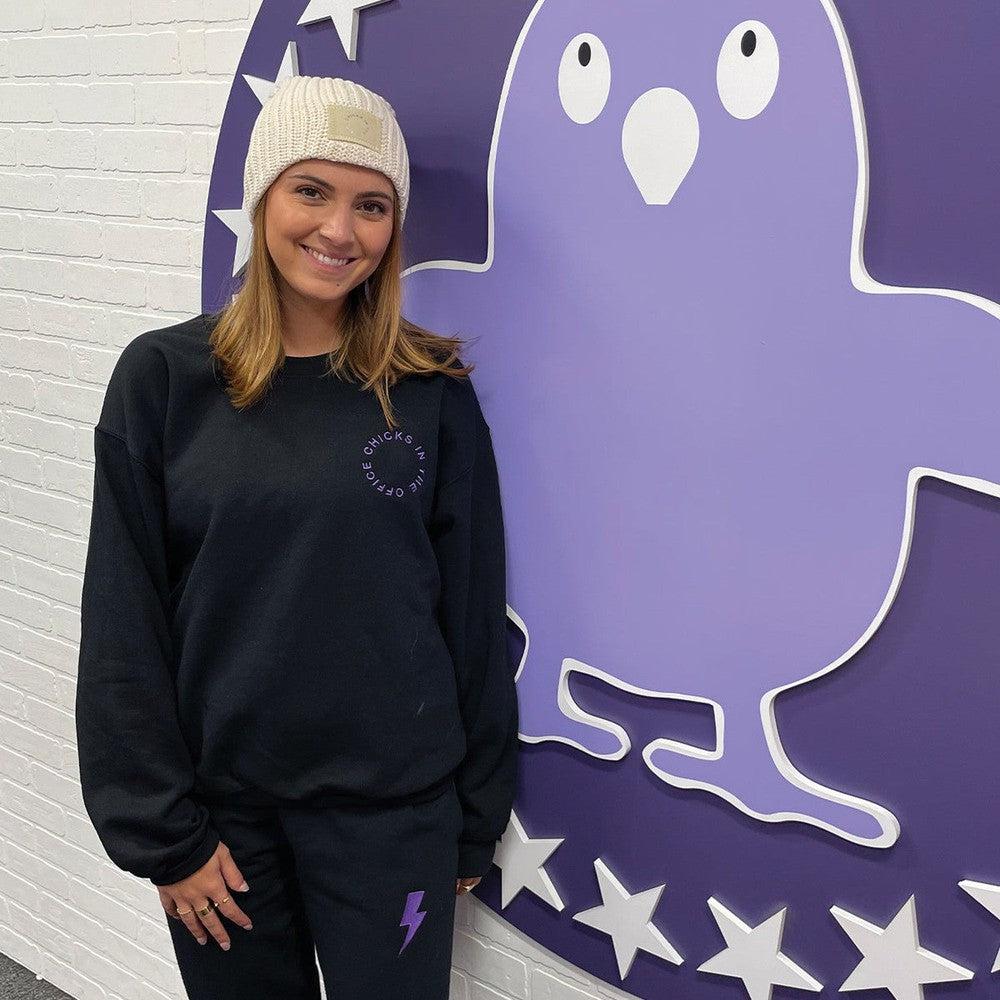 Chicks In The Office Embroidered Crewneck-Crewnecks-Chicks in the Office-Barstool Sports