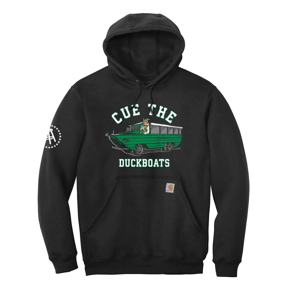 Cue The Duckboats BOS Premium Hoodie-Hoodies & Sweatshirts-Barstool Sports-Barstool Sports