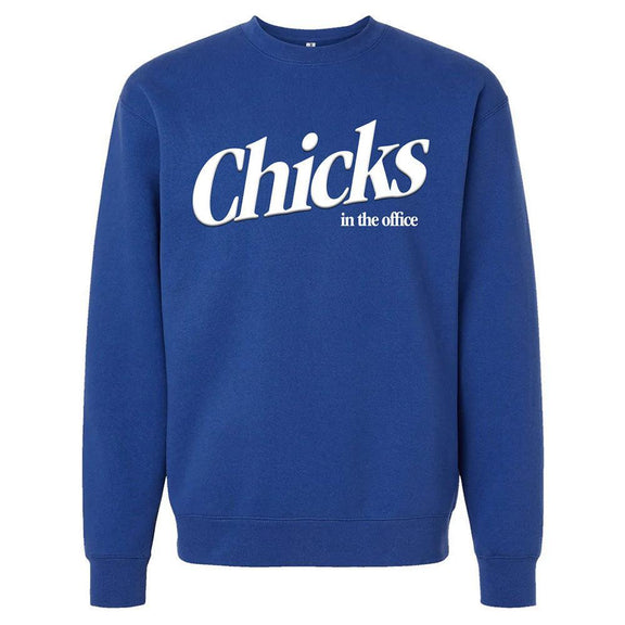 Chicks In The Office Puff Print Crewneck-Crewnecks-Chicks in the Office-Barstool Sports