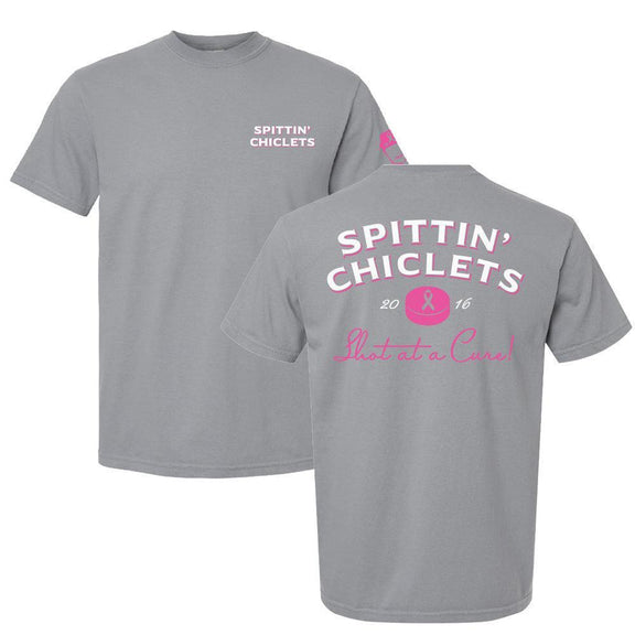 Spittin Chiclets x Move Over Breast Cancer Tee-T-Shirts-Spittin Chiclets-Grey-S-Barstool Sports