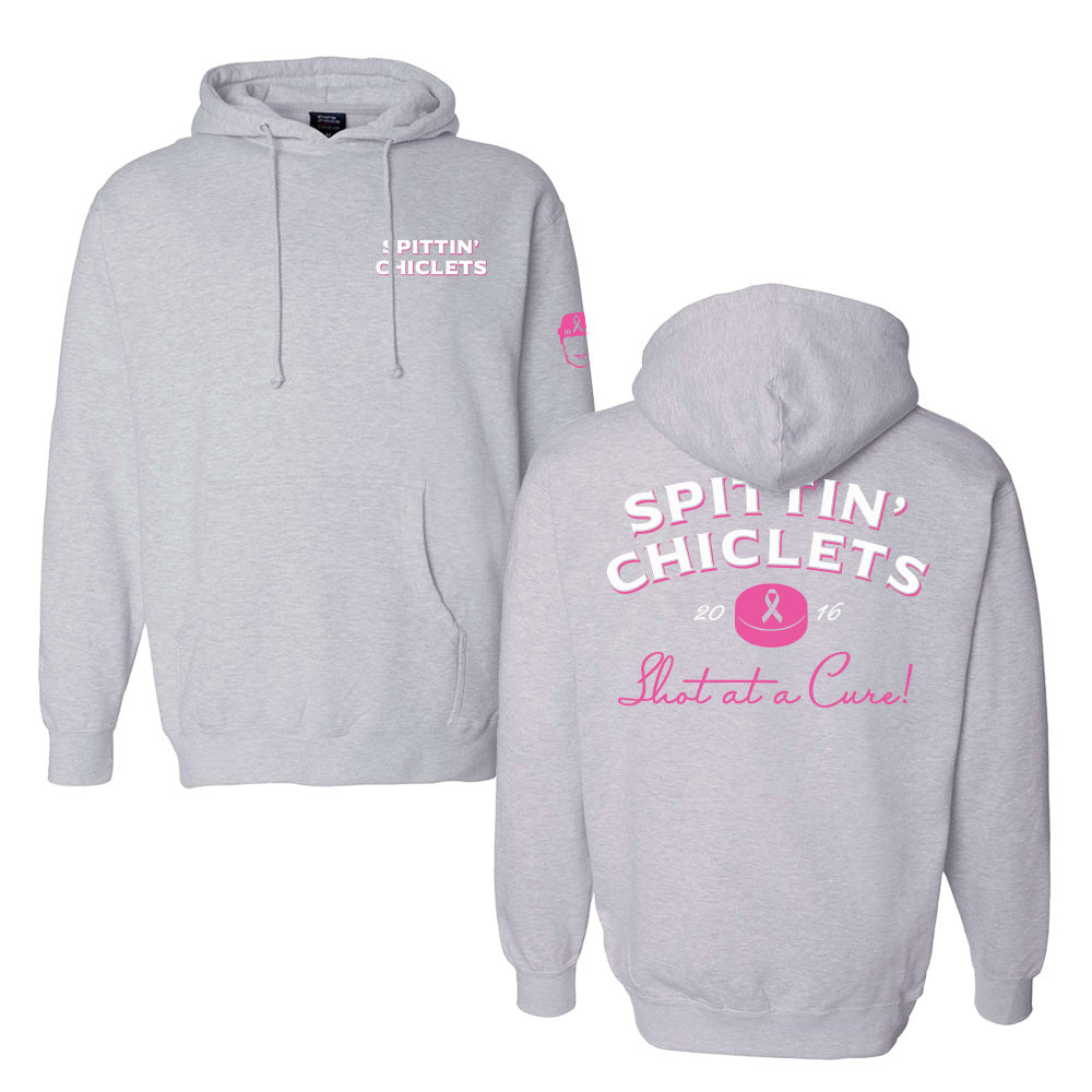 Spittin' Chiclets x Move Over Breast Cancer Hoodie-Hoodies & Sweatshirts-Spittin Chiclets-Grey-S-Barstool Sports