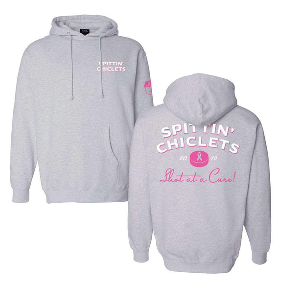 Spittin' Chiclets x Move Over Breast Cancer Hoodie-Hoodies & Sweatshirts-Spittin Chiclets-Grey-S-Barstool Sports