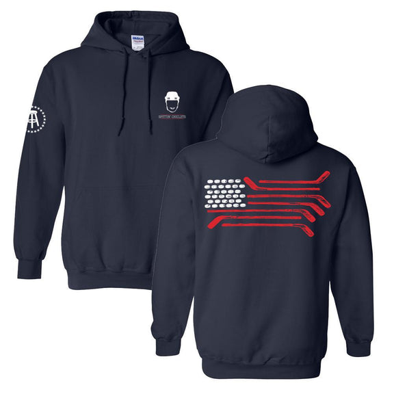 Spittin Chiclets Flag Hoodie-Hoodies & Sweatshirts-Spittin Chiclets-Barstool Sports