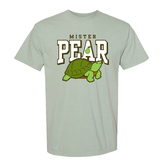 Mister Pear Varsity Tee-T-Shirts-Pardon My Take-Green-S-Barstool Sports