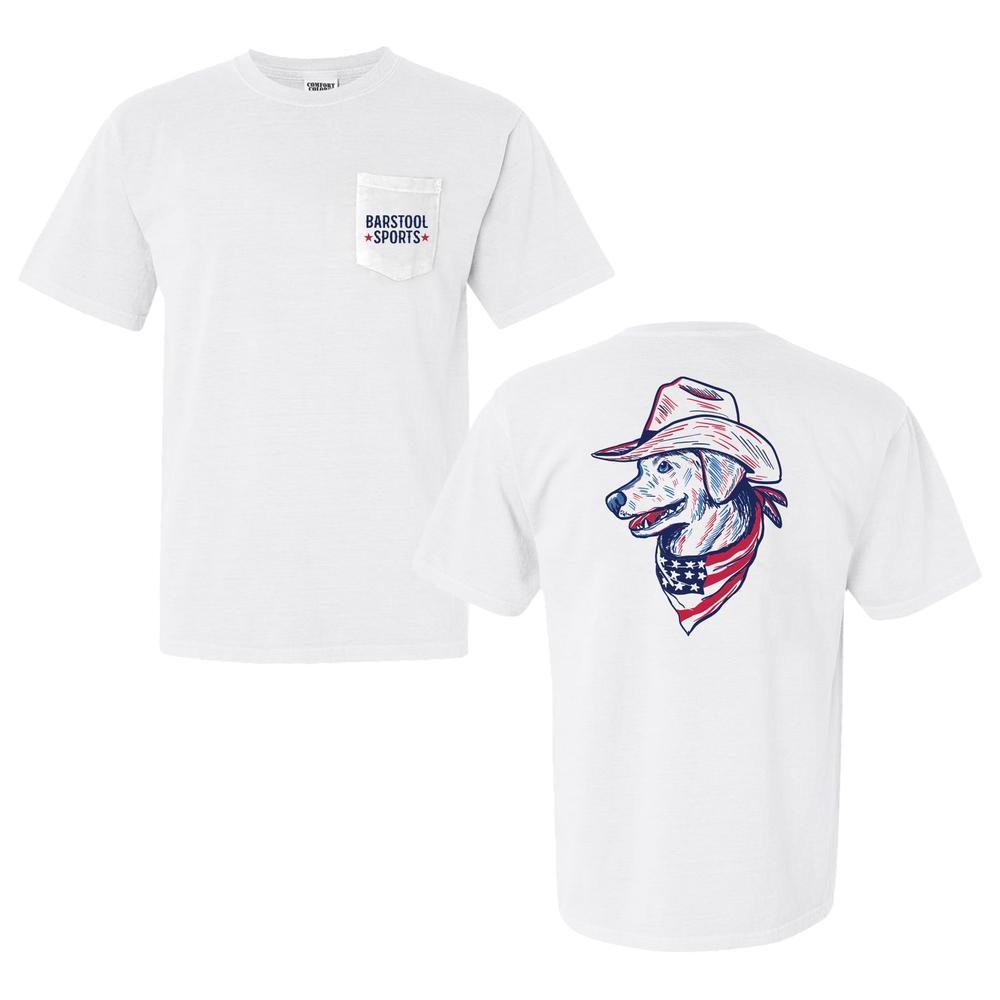 American Cowboy Lab Pocket Tee-T-Shirts-Barstool Sports-White-S-Barstool Sports