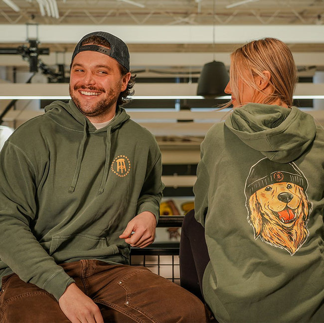 Winter Dog Pigment Dyed Hoodie-Hoodies & Sweatshirts-Barstool Outdoors-Barstool Sports