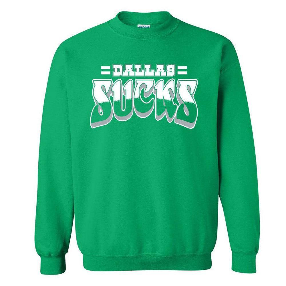 Dallas Sucks Crewneck-Crewnecks-Barstool Sports-Green-S-Barstool Sports
