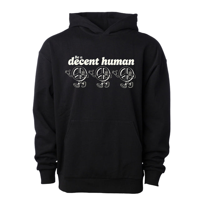Be a Decent Human Peace Hoodie-Hoodies & Sweatshirts-PlanBri Uncut-Black-S-Barstool Sports