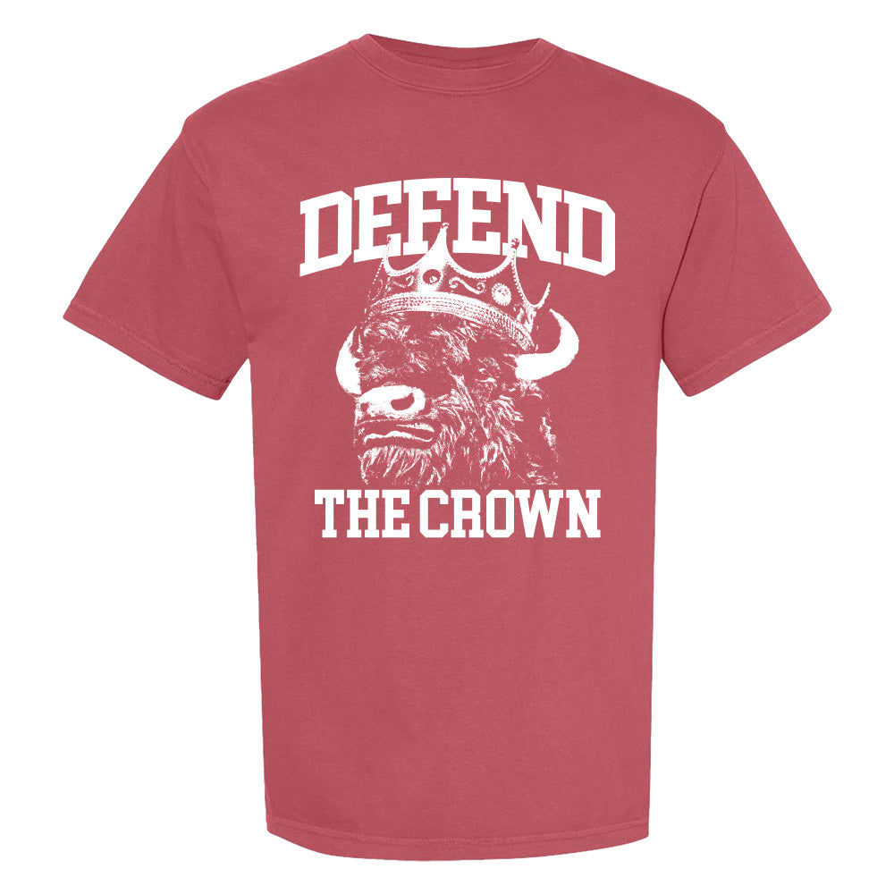 Defend the Crown Football Tee-T-Shirts-Barstool U-Red-S-Barstool Sports
