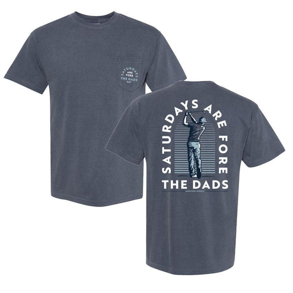 Saturdays Are Fore The Dads Golfer Pocket Tee-T-Shirts-SAFTB-Navy-S-Barstool Sports