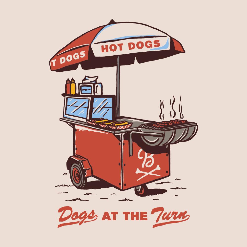 Dogs At The Turn Pocket Tee-T-Shirts-Fore Play-Barstool Sports