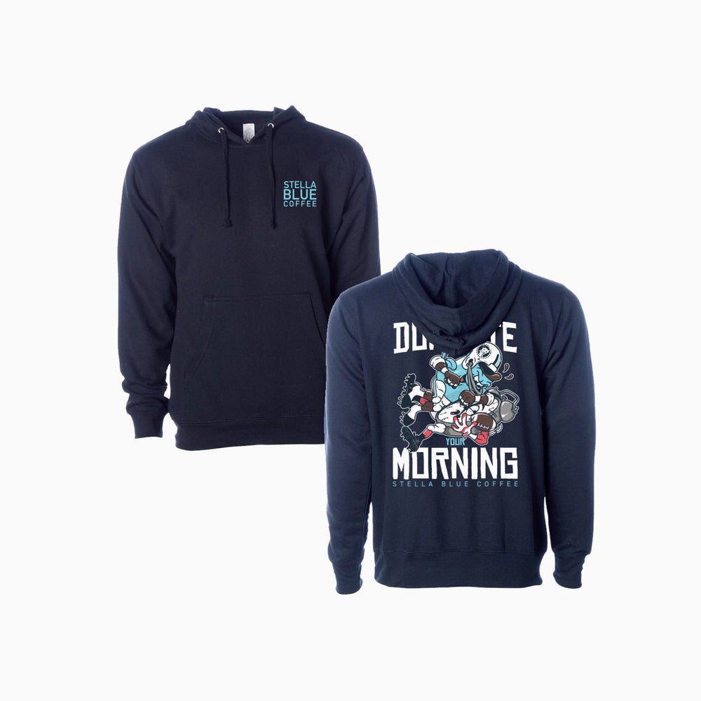 Dominate Your Morning Hoodie-Hoodies & Sweatshirts-Stella Blue Coffee-Barstool Sports