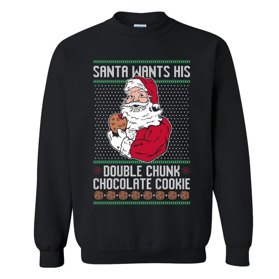 Double Chunk Chocolate Cookie Ugly Sweater-Ugly Sweaters-Barstool Sports-Black-S-Barstool Sports