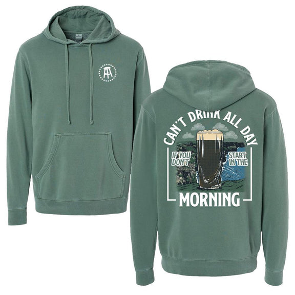 Can't Drink All Day Cliffs Pigment Dyed Hoodie-Hoodies & Sweatshirts-Barstool Sports-Barstool Sports