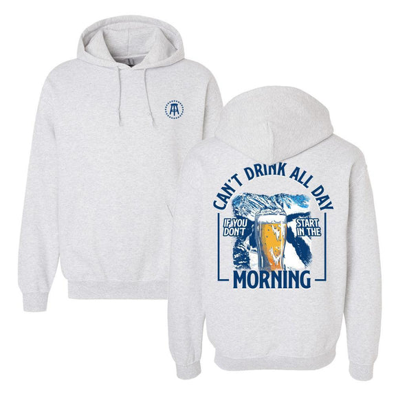 Can't Drink All Day Mountains Hoodie-Hoodies & Sweatshirts-Barstool Sports-Grey-S-Barstool Sports