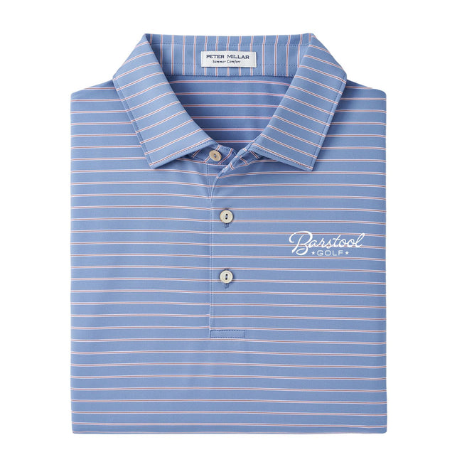 Peter Millar x Barstool Golf Drum Performance Jersey Polo-Polos-Fore Play-Blue-S-Barstool Sports
