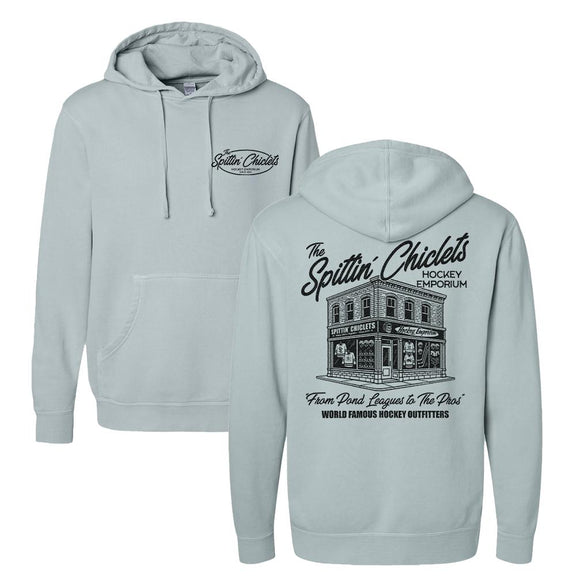 Spittin Chiclets Hockey Emporium Hoodie-Hoodies & Sweatshirts-Spittin Chiclets-Barstool Sports