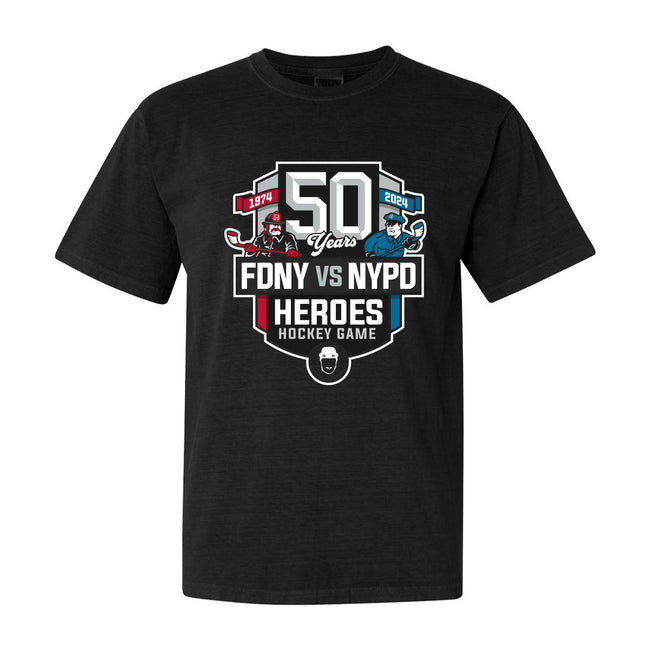 50th Heroes Hockey Game Tee II-T-Shirts-Spittin Chiclets-Black-S-Barstool Sports