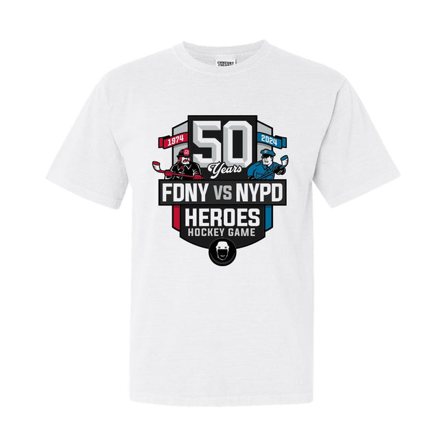 50th Heroes Hockey Game Tee II-T-Shirts-Spittin Chiclets-White-S-Barstool Sports