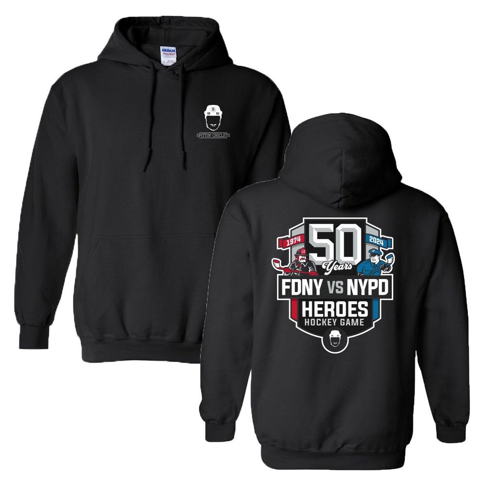 50th Heroes Hockey Game Hoodie-Hoodies & Sweatshirts-Spittin Chiclets-Black-S-Barstool Sports