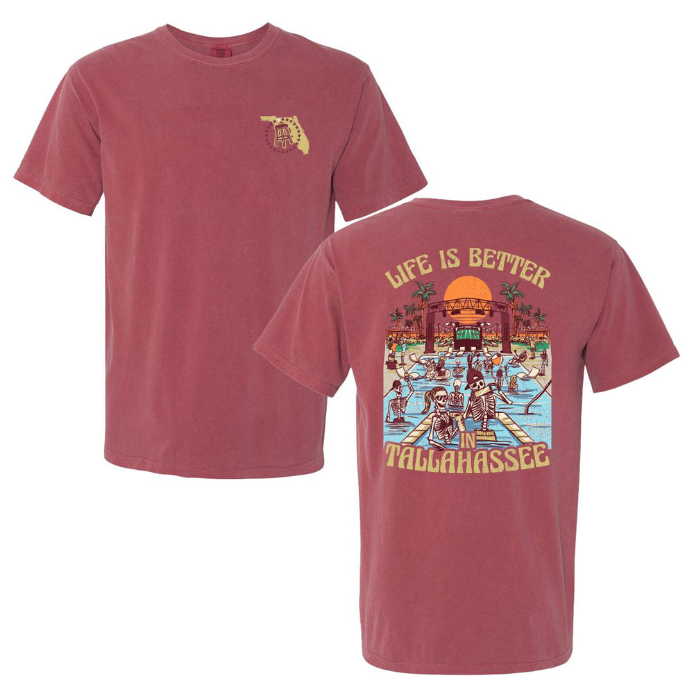 Life Is Better In Tallahassee II Tee-T-Shirts-Barstool U-Red-S-Barstool Sports