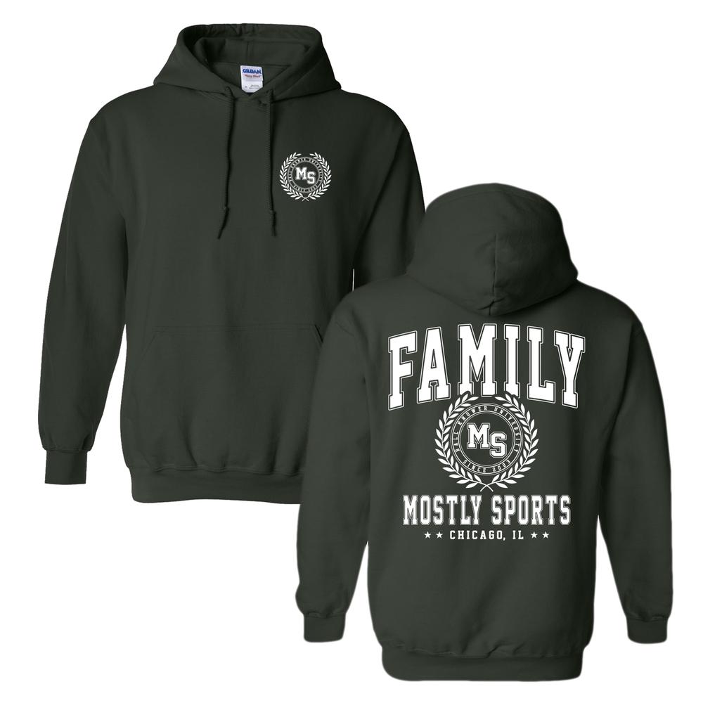 Family Collegiate Hoodie-Hoodies & Sweatshirts-Mostly Sports-Forest Green-S-Barstool Sports