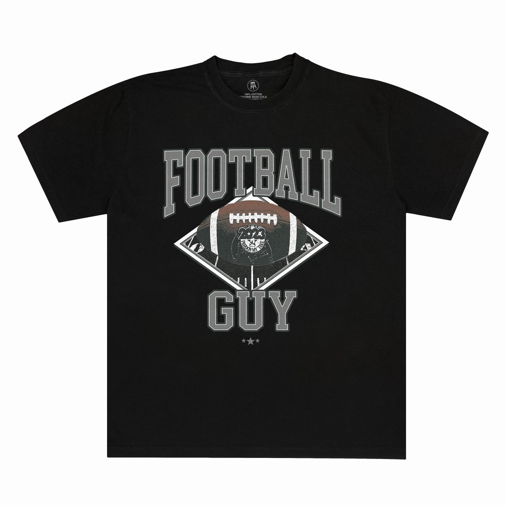 PMT Football Guy Tee-T-Shirts-Pardon My Take-Black-S-Barstool Sports