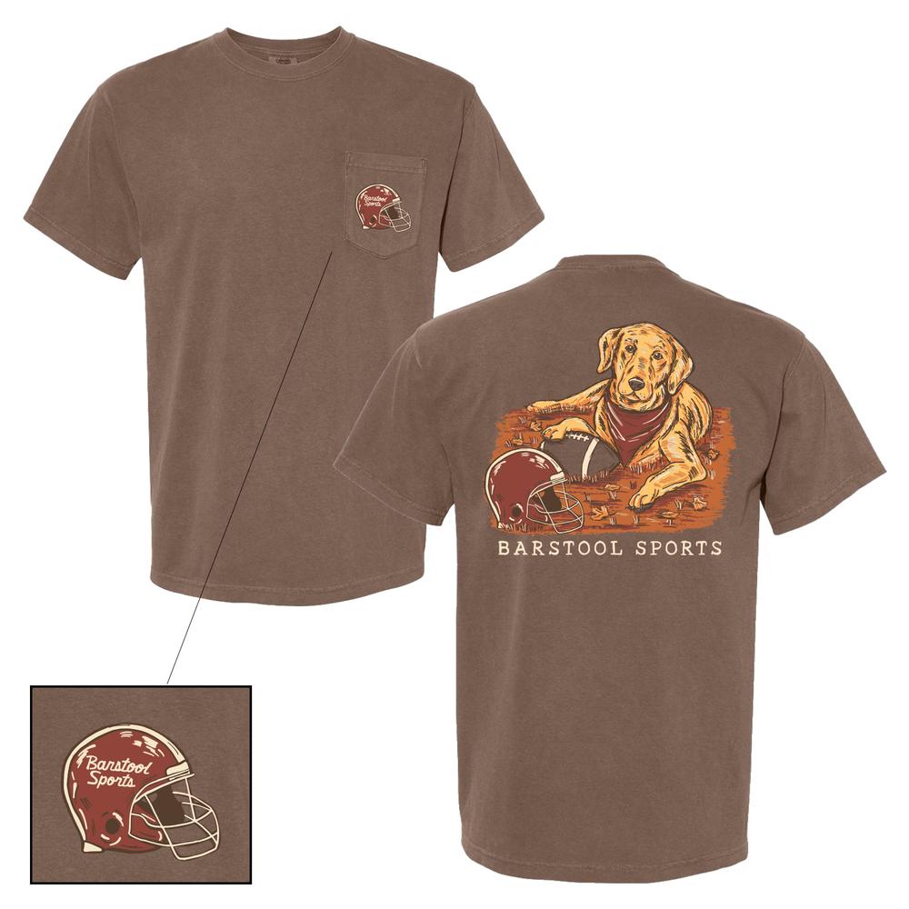 Barstool Fall Football Dog Tee-T-Shirts-Barstool Sports-Brown-S-Barstool Sports