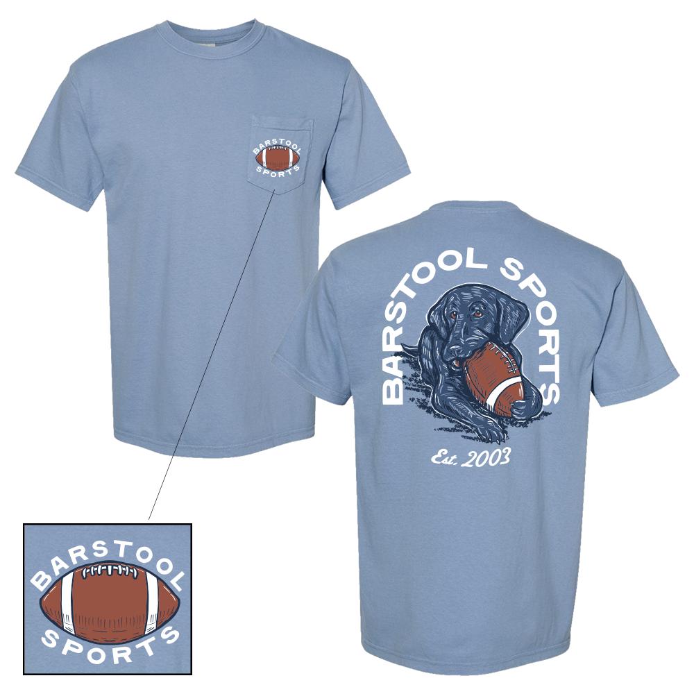 Barstool Football Dog Tee-T-Shirts-Barstool Sports-Light Blue-S-Barstool Sports