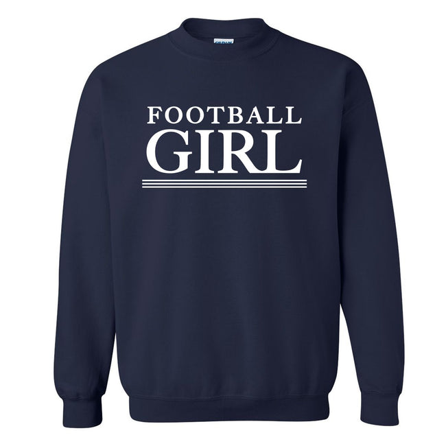 Football Girl Crewneck-Crewnecks-Pardon My Take-Navy-S-Barstool Sports