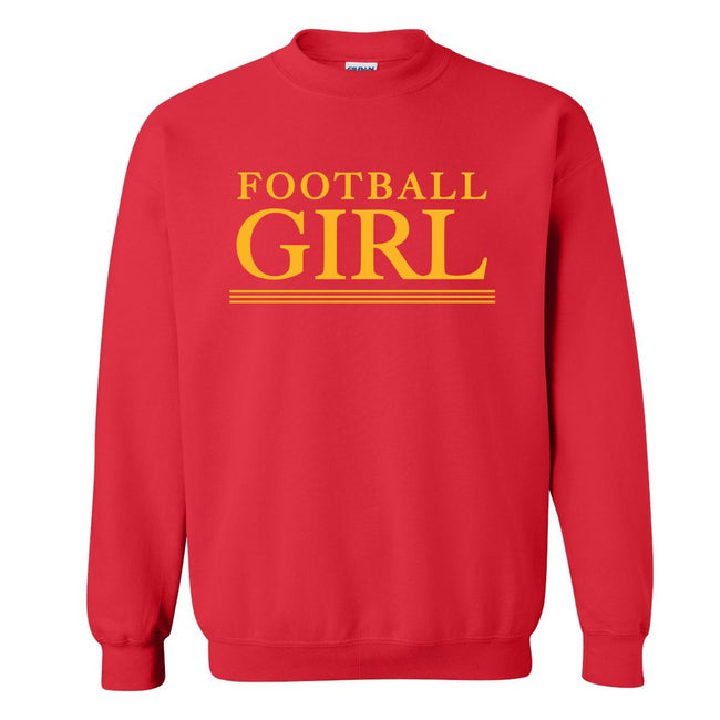 Football Girl Crewneck-Crewnecks-Pardon My Take-Red-S-Barstool Sports