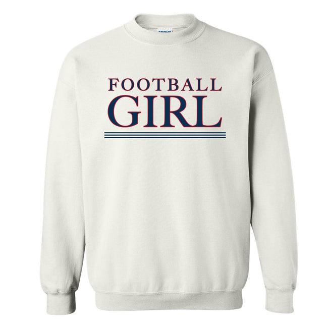 Football Girl Crewneck-Crewnecks-Pardon My Take-White-S-Barstool Sports